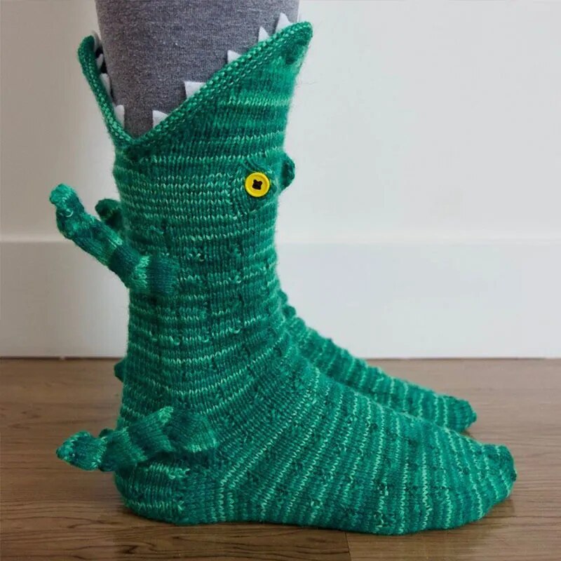 Snuggle Socks Shark Fish Chameleon Crocodile