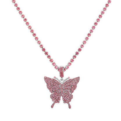 Big Butterfly Bling w/ Rhinestone Chain