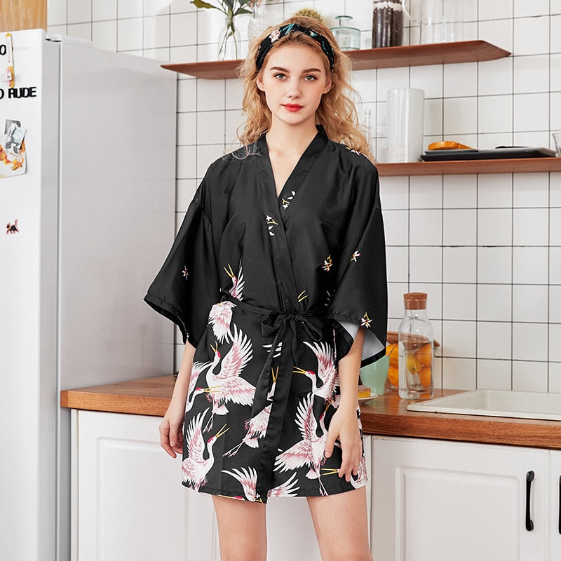 Mini Kimono Robe and Nightgown