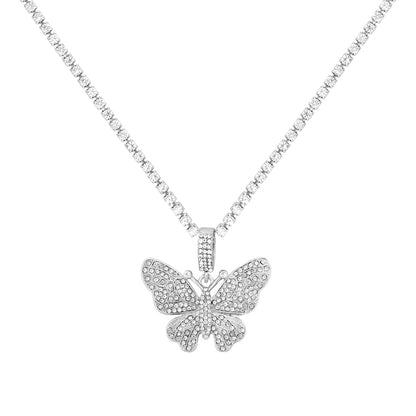 Big Butterfly Bling w/ Rhinestone Chain