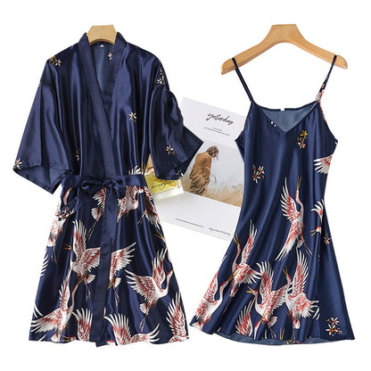 Mini Kimono Robe and Nightgown