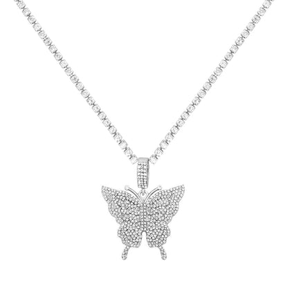 Big Butterfly Bling w/ Rhinestone Chain