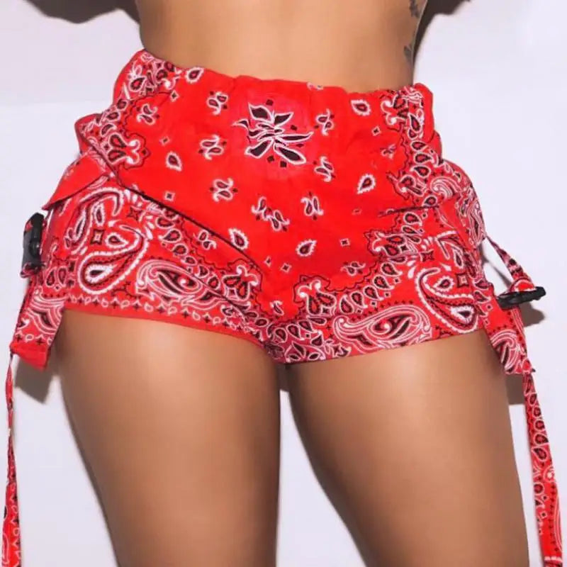 Bandana Print Mini Shorts