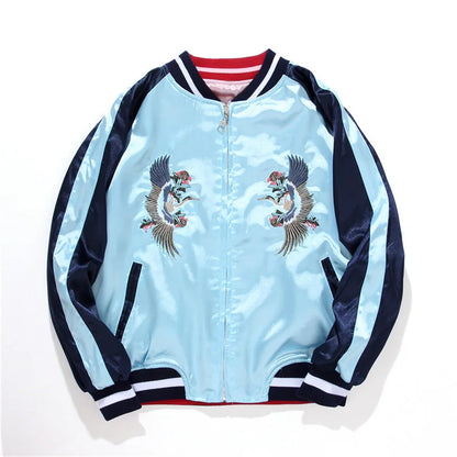 Double Sided Satin Bomber Jacket