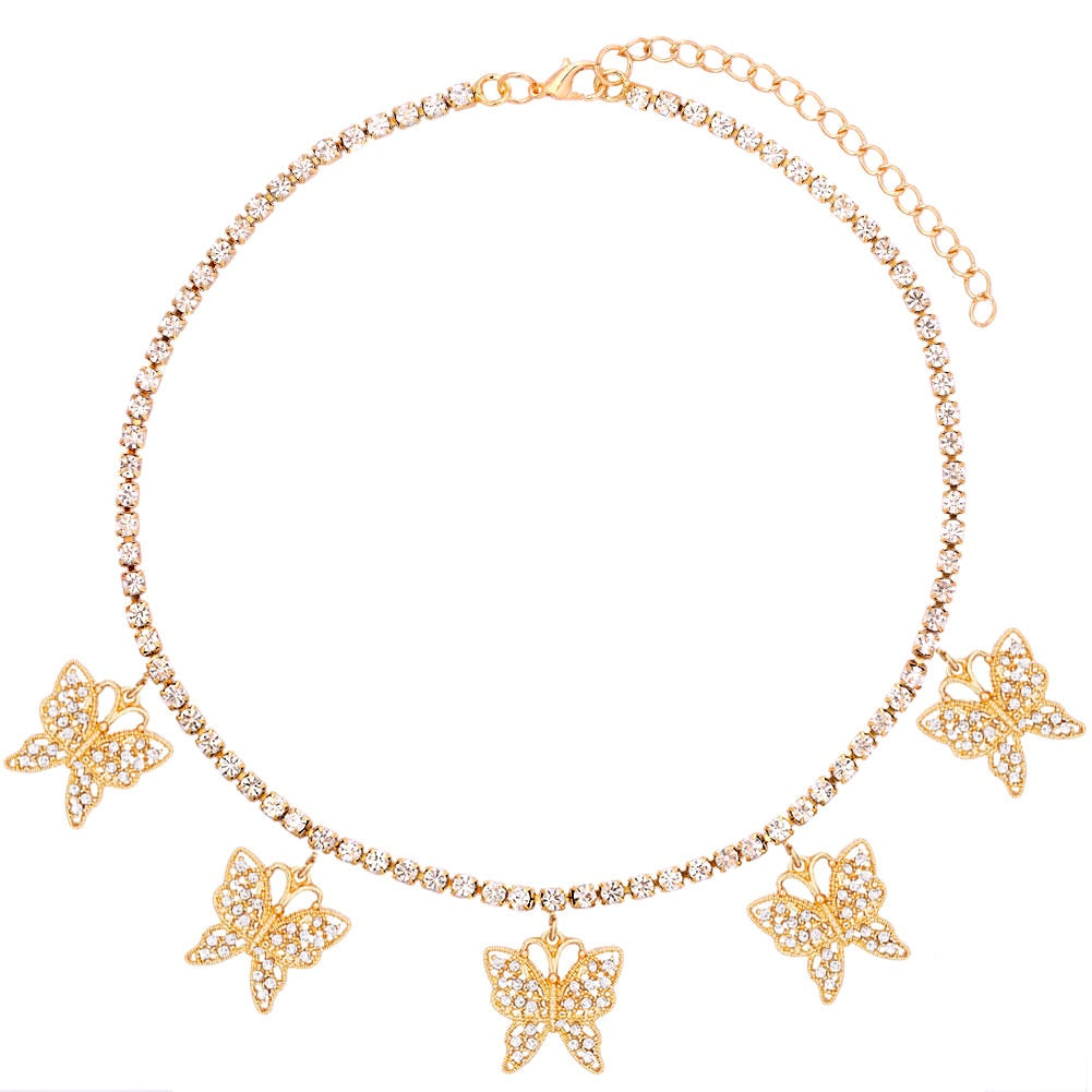 Big Butterfly Bling w/ Rhinestone Chain