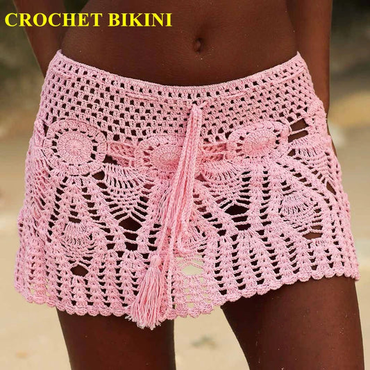 Crochet Beach Skirt Cotton Fused