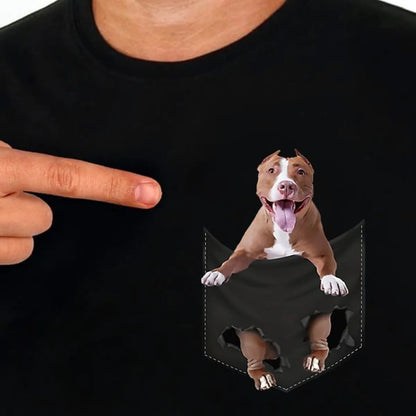 Pocket Bull Terrier Printed T-shirt