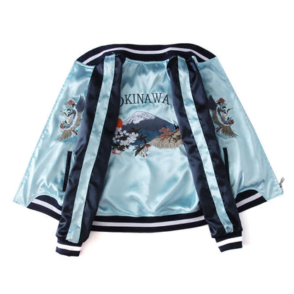 Double Sided Satin Bomber Jacket