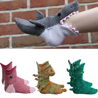 Snuggle Socks Shark Fish Chameleon Crocodile