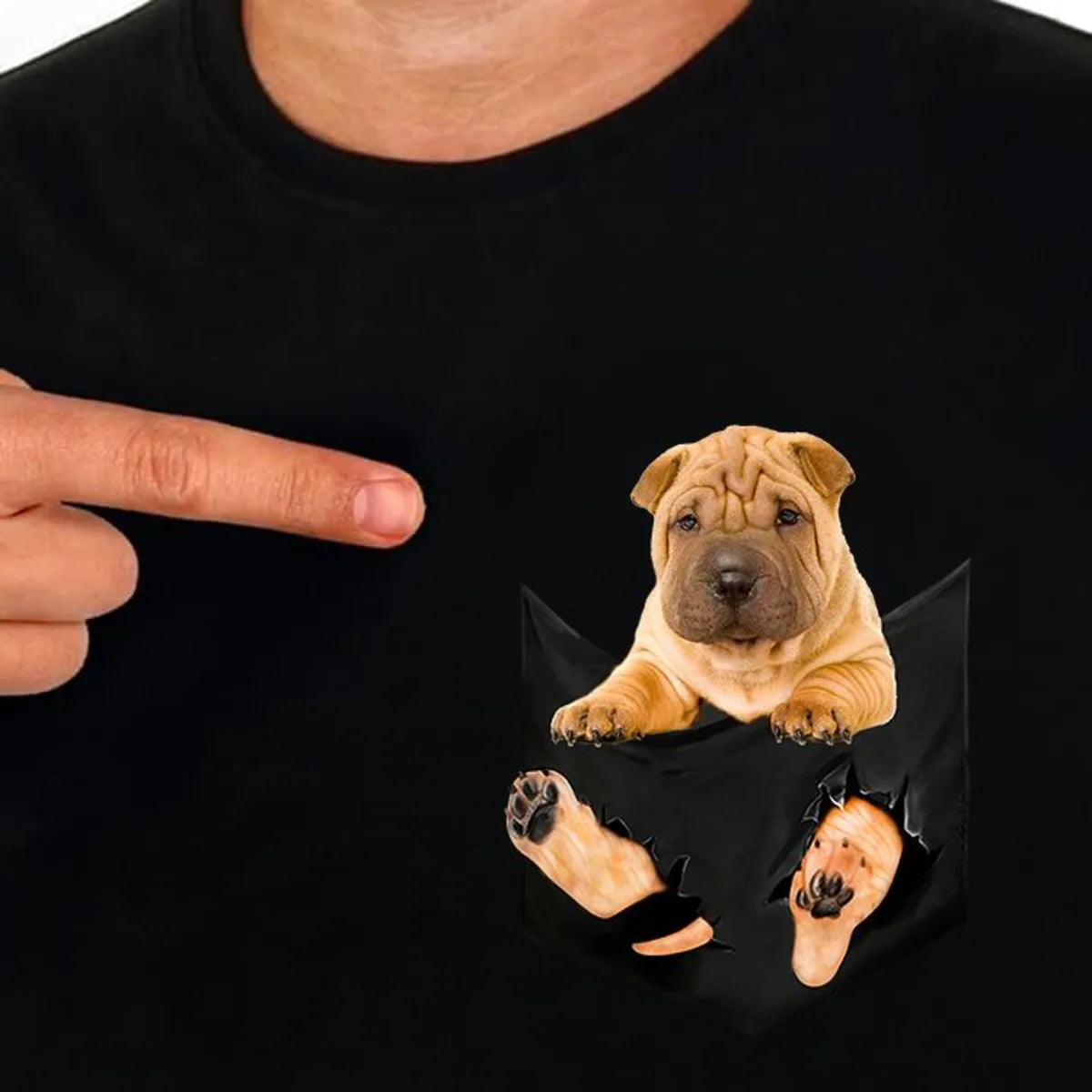 Pocket Bull Terrier Printed T-shirt