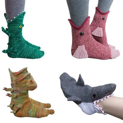 Snuggle Socks Shark Fish Chameleon Crocodile