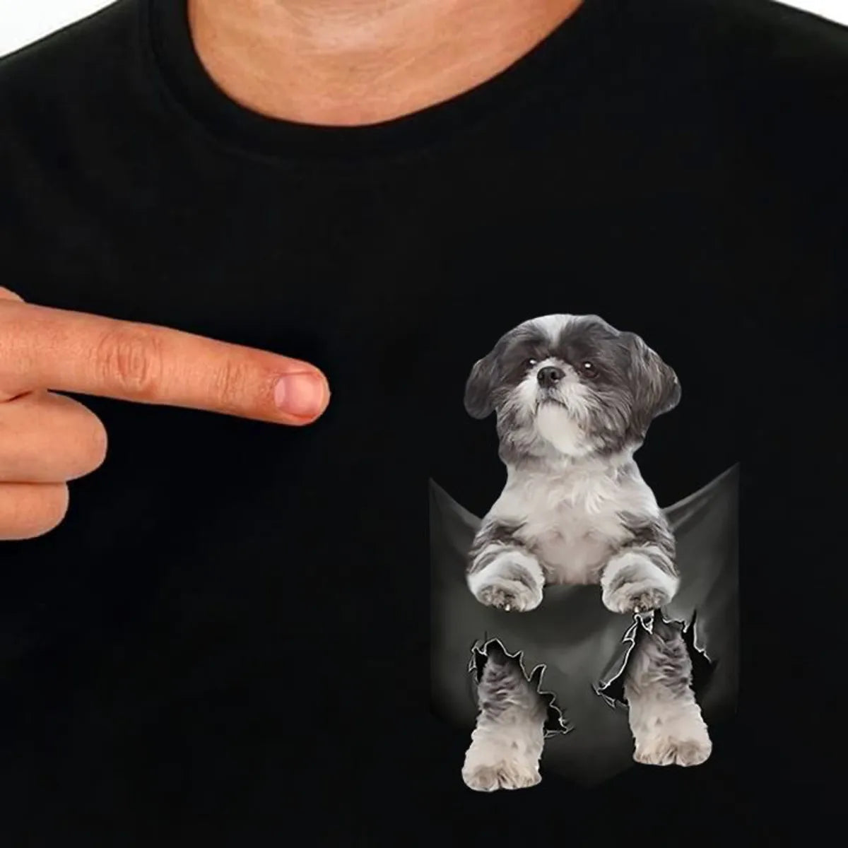 Pocket Bull Terrier Printed T-shirt