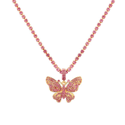 Big Butterfly Bling w/ Rhinestone Chain