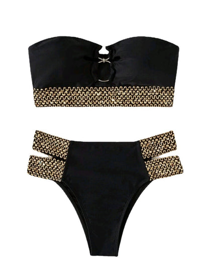 High Waist Gold Chain Bikini