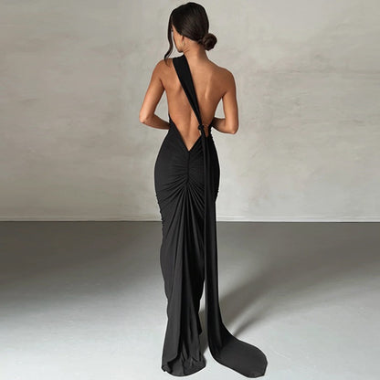 Open Back Long Dress