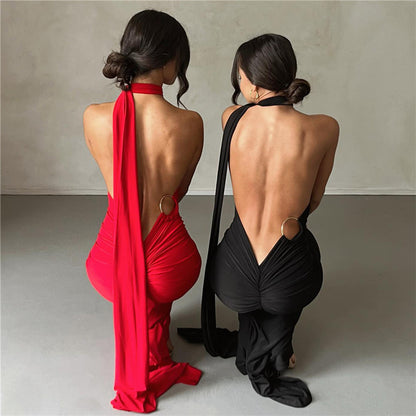 Open Back Long Dress