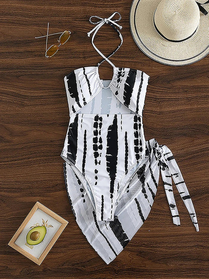 Sexy 2 Pieces Swimsuit with Cover Up Bathing Suit Push Up