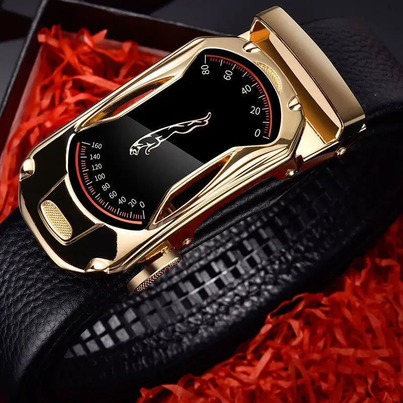 Men's Automatic Buckle Fashion Business Genuine Leather Belt