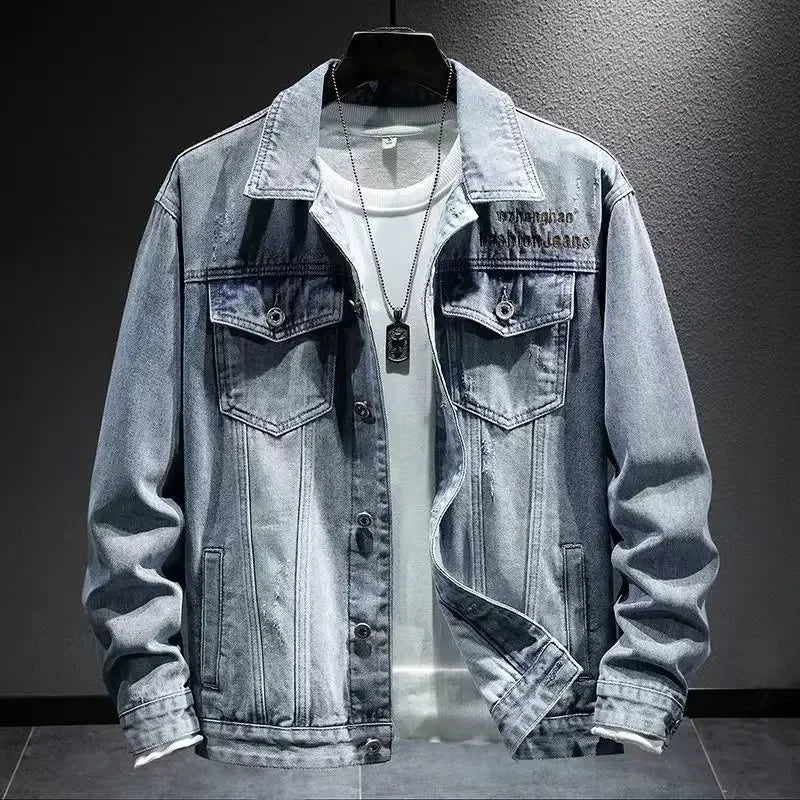 Jean Coats with Embroidery Men's Denim Jacket