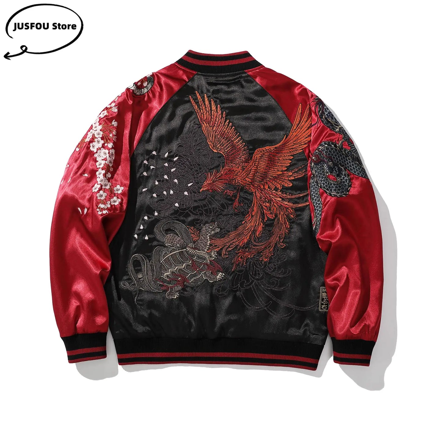 High Quality Chinese Style Dragon and Phoenix Embroidered Jacket