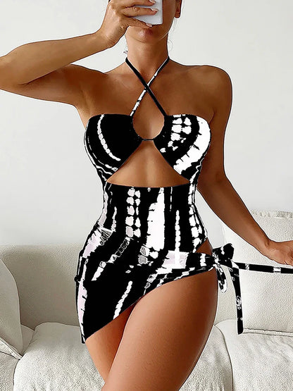 Sexy 2 Pieces Swimsuit with Cover Up Bathing Suit Push Up