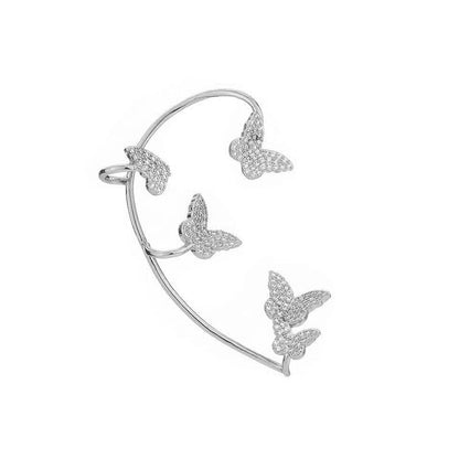 Shining Zircon Butterfly Ear Cuff