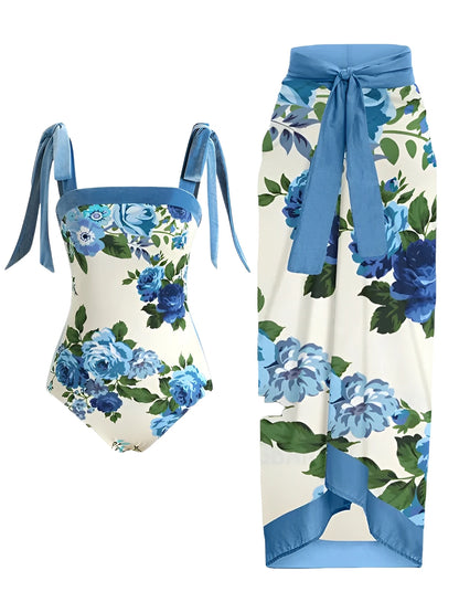 One Piece Swimsuit & Beach Skirt