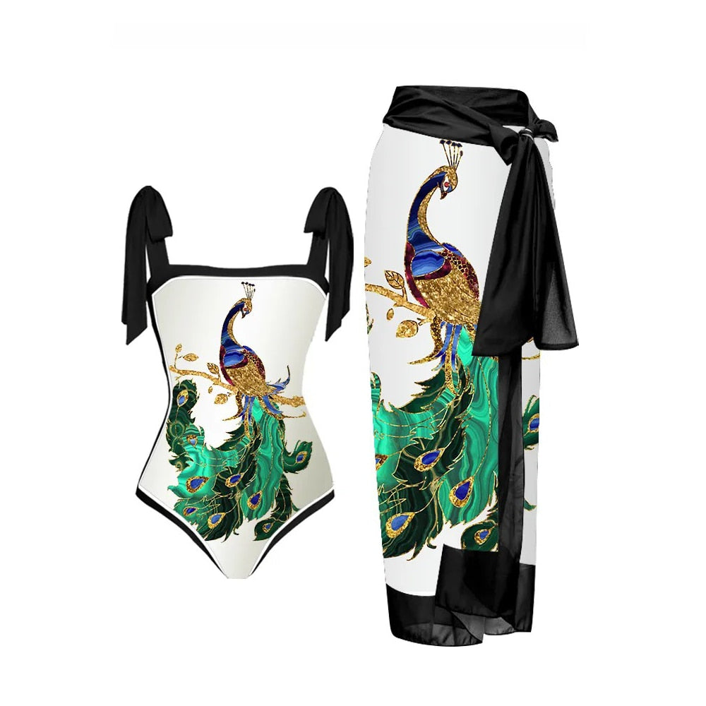 2023 One Piece Swimsuit Swimwear with Skirt