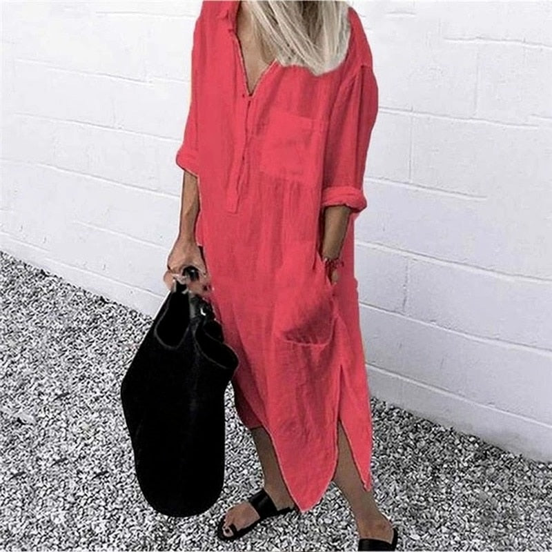 Summer Shirt Long Dress