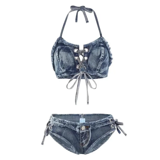 Sexy Denim Bikini Set