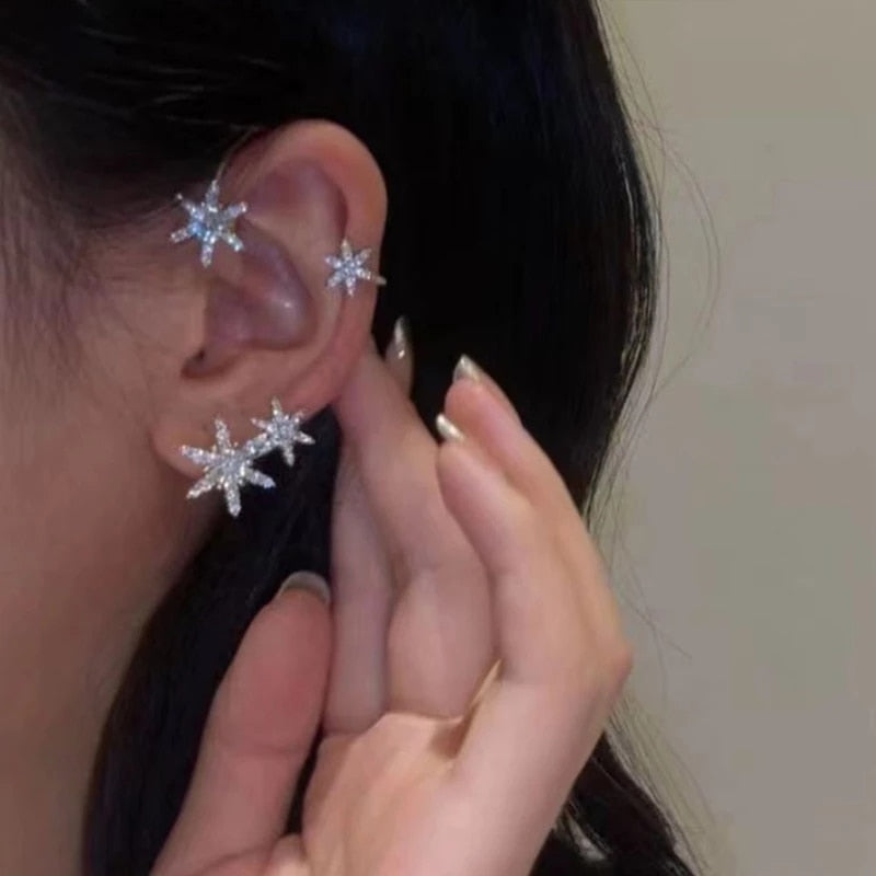 Shining Zircon Butterfly Ear Cuff