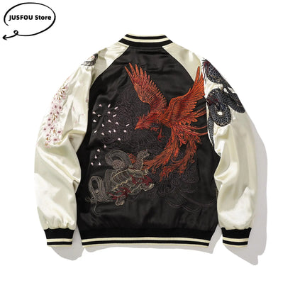 High Quality Chinese Style Dragon and Phoenix Embroidered Jacket