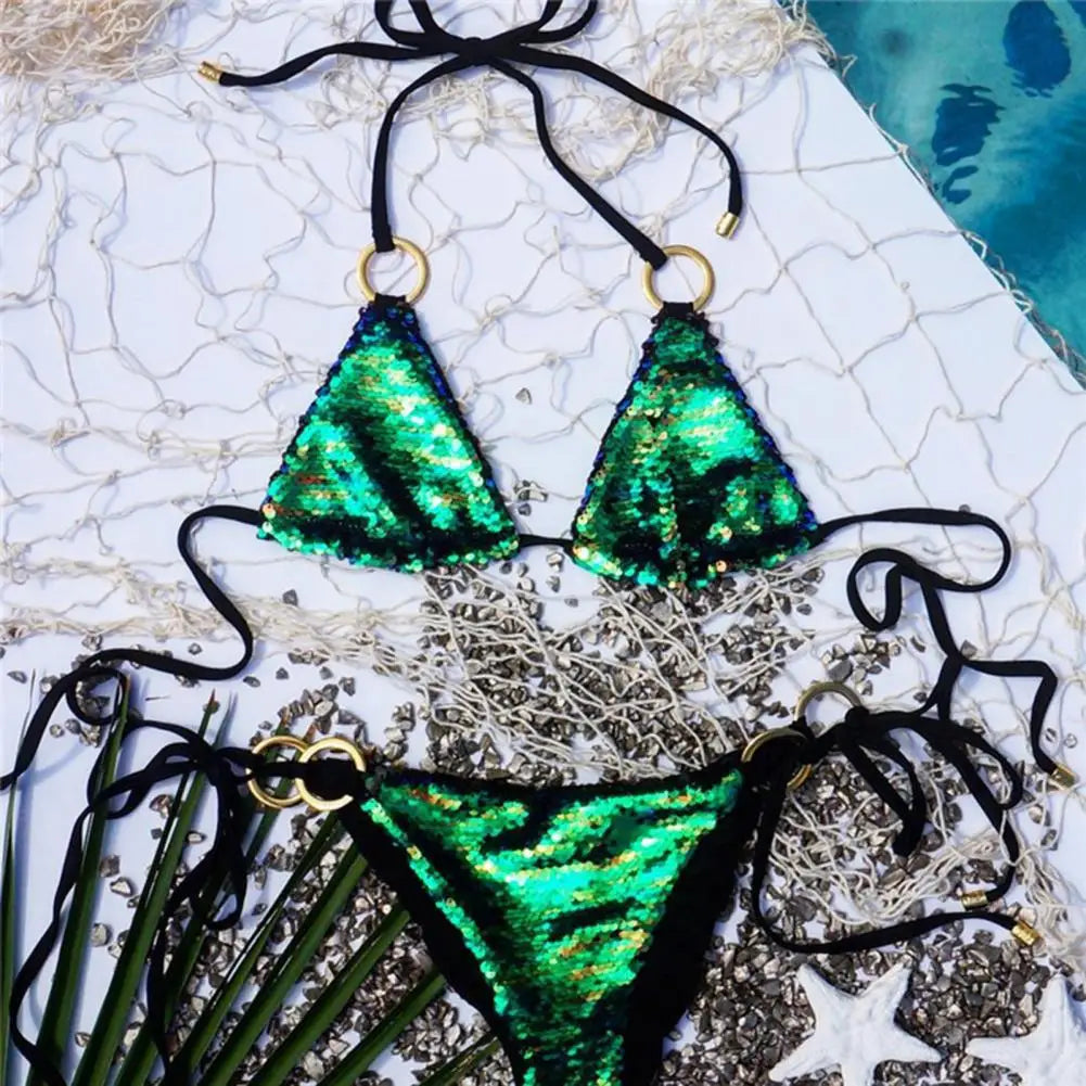 Sexy Shiny Sequins Bikini