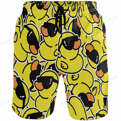 Duck Print Board Short Kids Beach Shorts