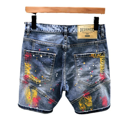 Graffiti Denim Shorts