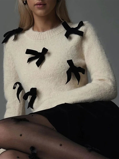 Bow Round Neck Sweater