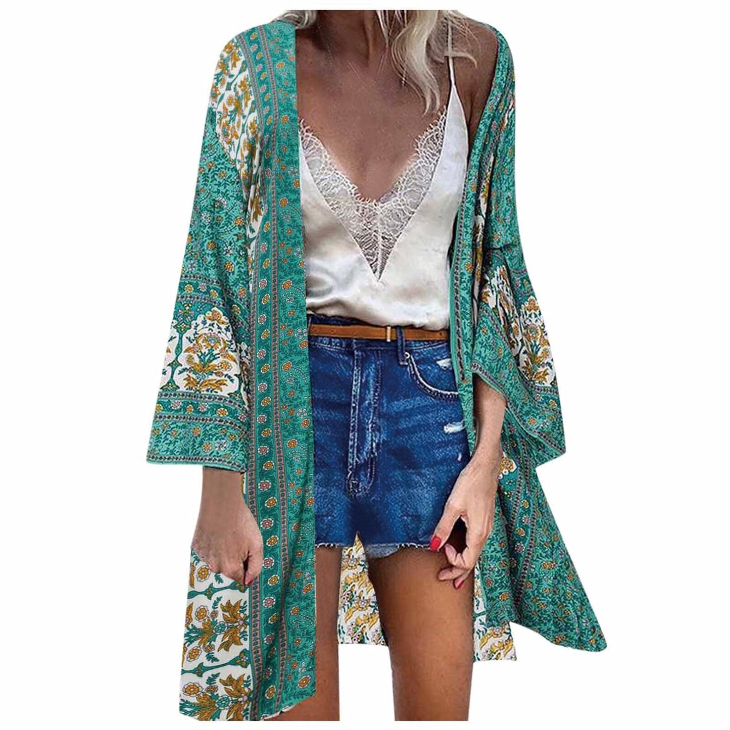 Open Front Bohemian Beach Kimono