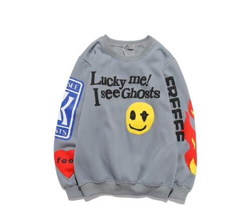 I see ghosts Smiley Flame Sweatshirt Hoodie Pullover