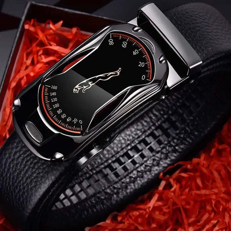 Men's Automatic Buckle Fashion Business Genuine Leather Belt