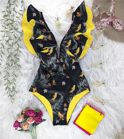 2 piece floral swimsuit