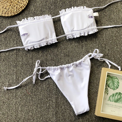 Ruched String Bikini