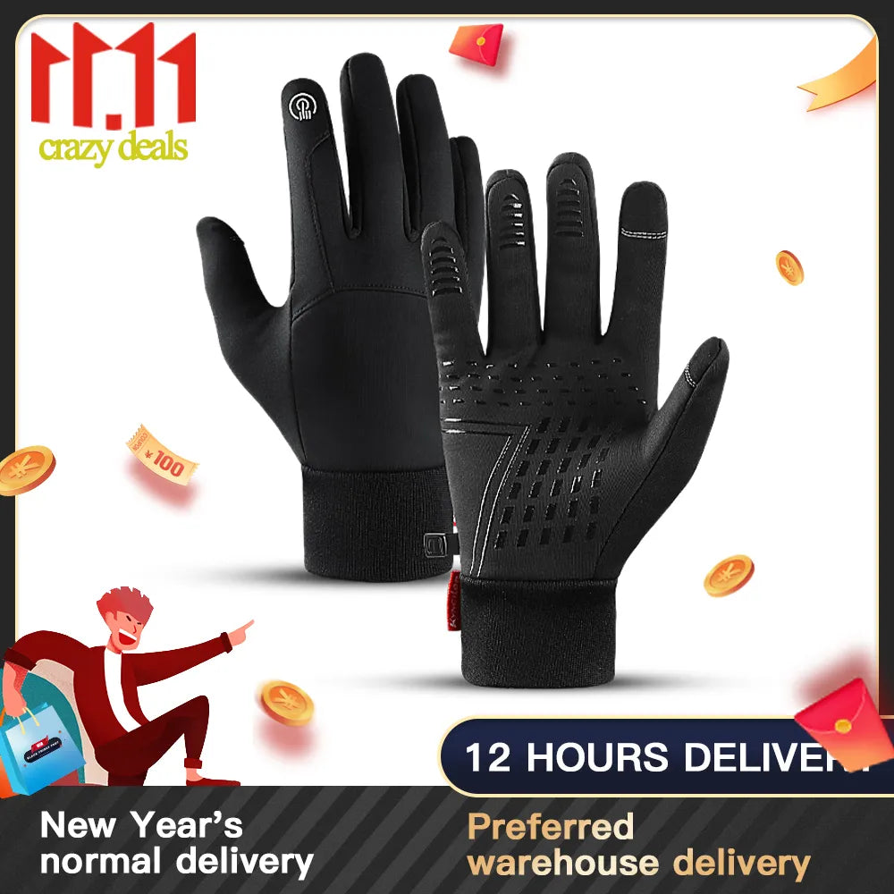 Winter Gloves Thermal Fleece Waterproof Touch Screen