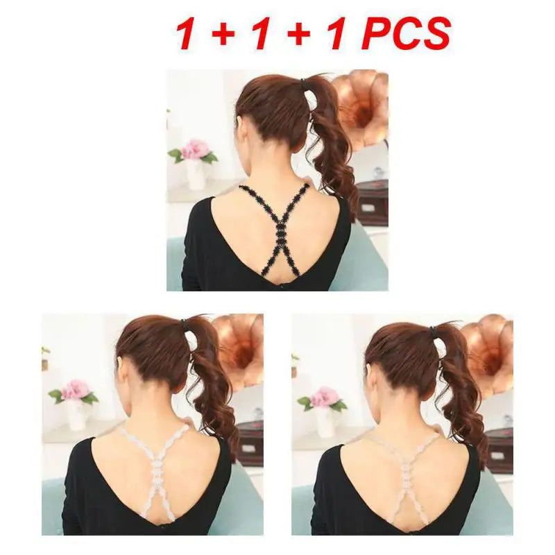 1/2/3PCS Invisible Shoulder Strap Fashionable Sexy Halter Dress