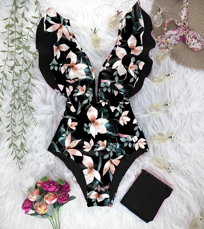 2 piece floral swimsuit