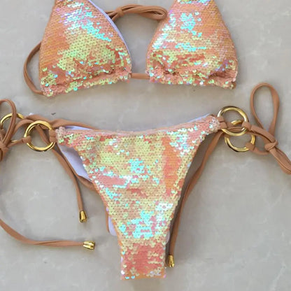 Sexy Shiny Sequins Bikini