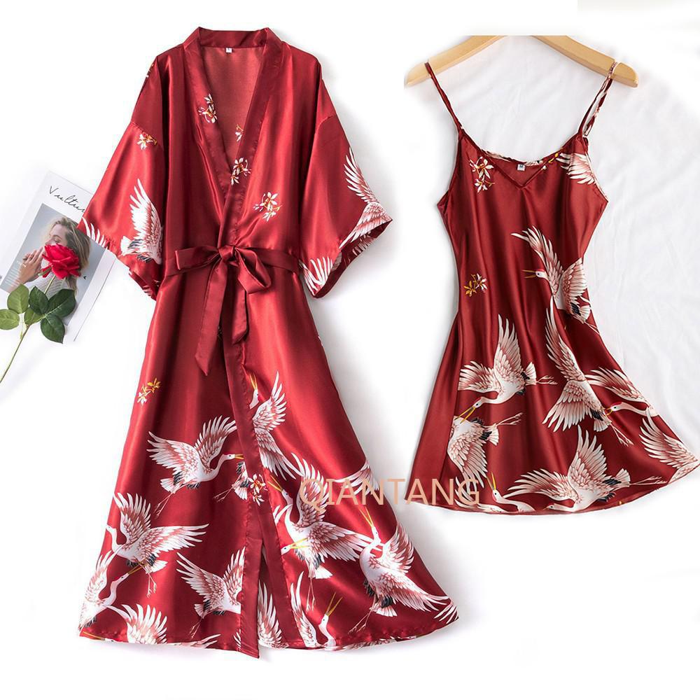 Mini Kimono Robe and Nightgown