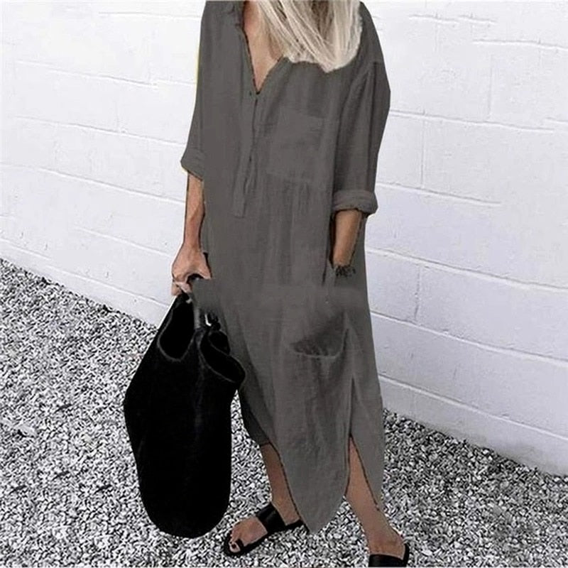 Summer Shirt Long Dress