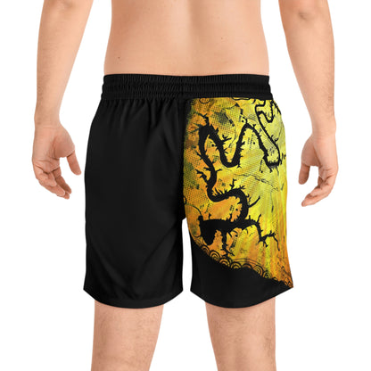 "Lake Travis Dragon" Men's Mid-Length Swim Shorts