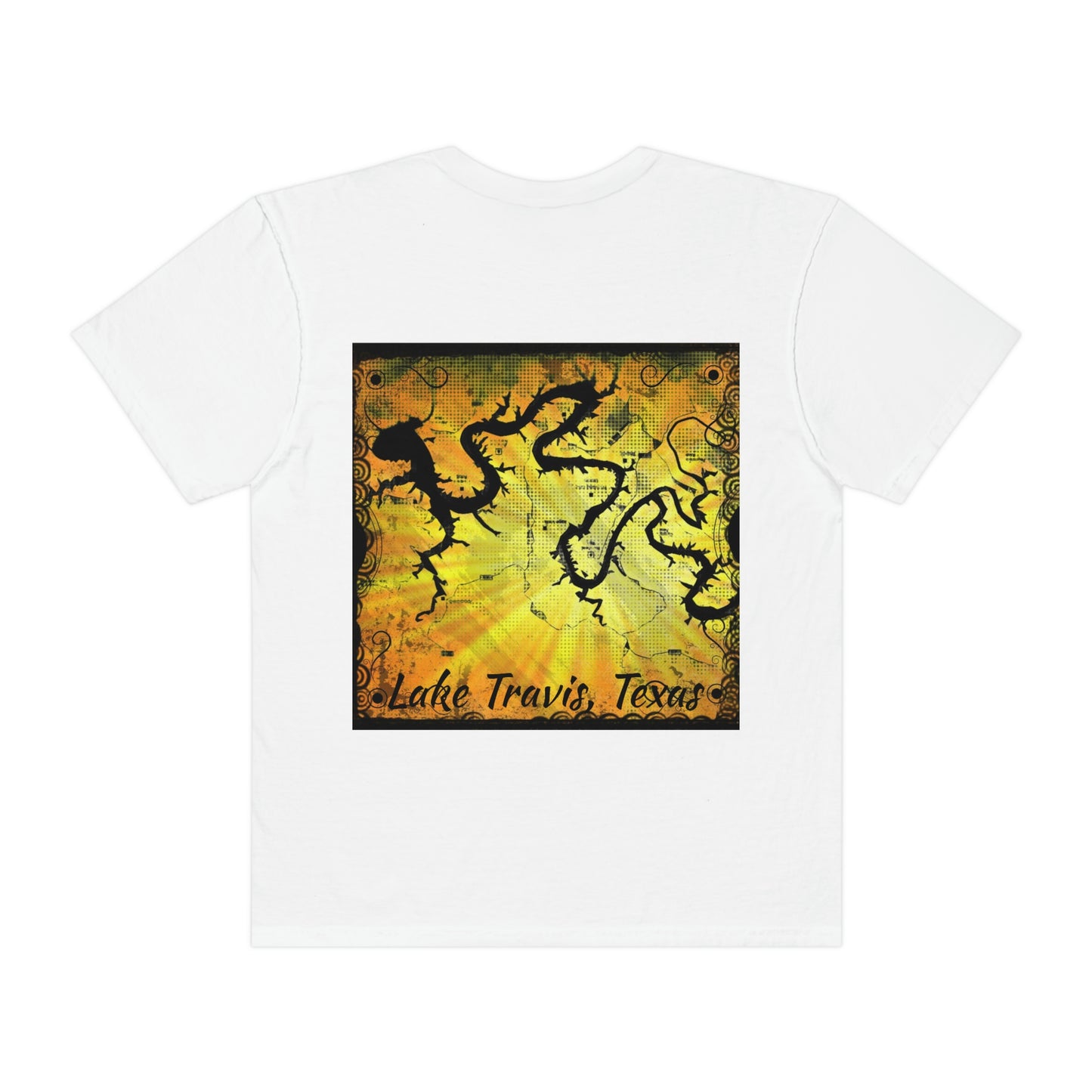 Lake Travis Dragon white unisex T-shirt