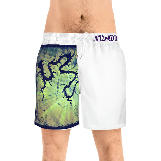 Lake Travis Mid-Length Swim Shorts White